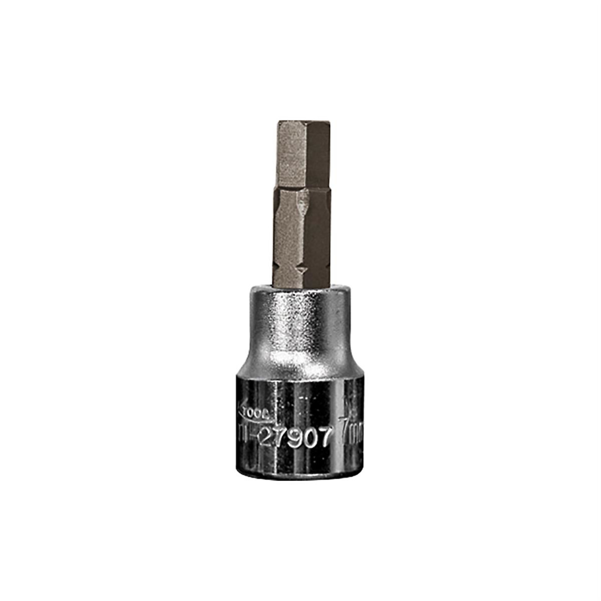 K Tool International Hex Bit Socket — 7mm, 3/8in. Drive, Chrome Vanadium Steel, Model# KTI27907